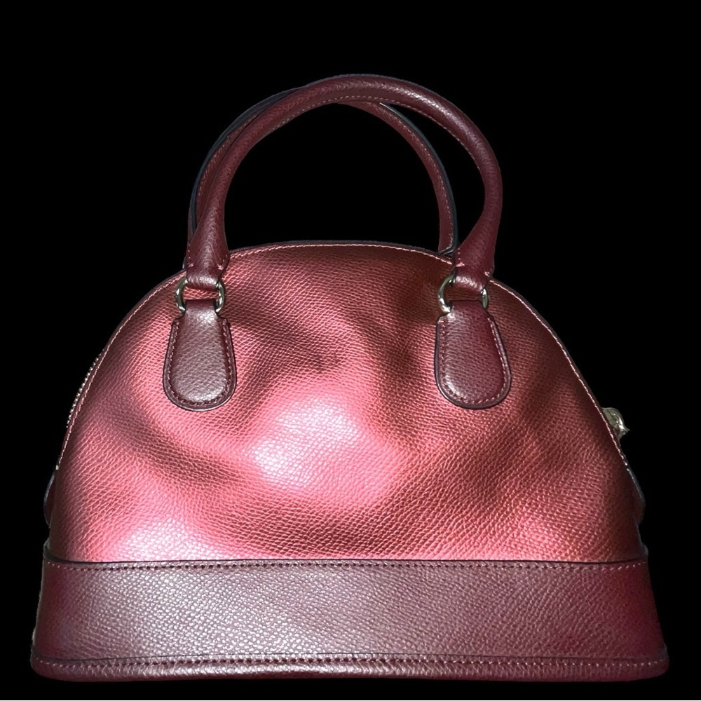 Coach NWOT Mini Leather Purse. Includes COA Card Burgandy- Starts in Live Show - Picture 4 of 7